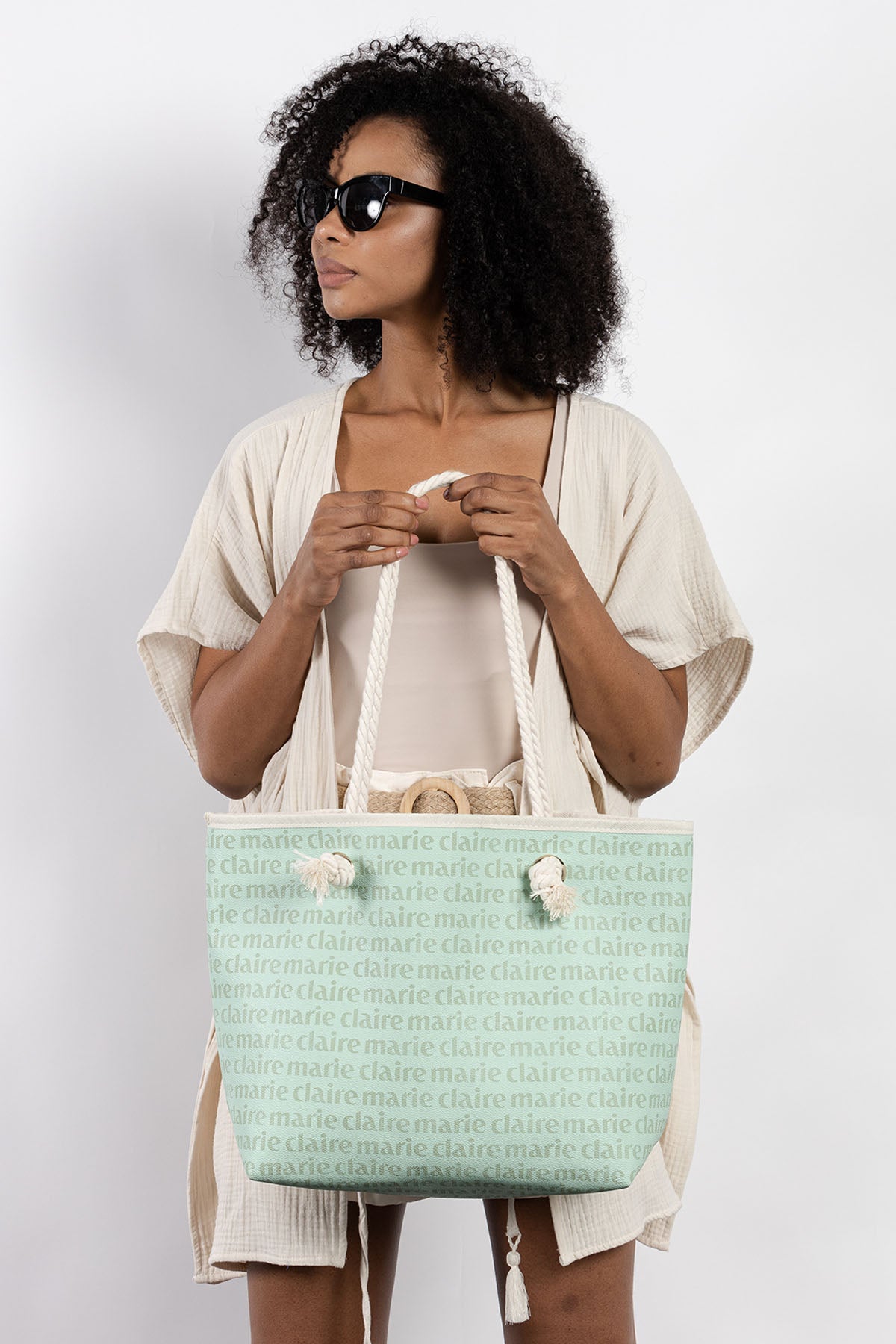 Marie Claire Green Women s Beach Bag Kaliya MC22118503 016 Marie Claire Bags